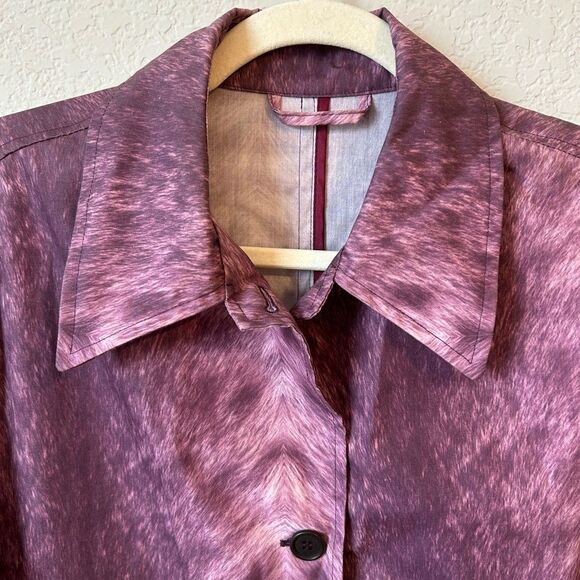 Holland and Holland Coated Canvas Hunting Jacket in Purple Hide, Size M - Picture 5 of 13